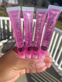 Color changing lip gloss! Barbie Lip Gloss, Lip Products Collection, Lip Gloss Collection Aesthetic, Cute Makeup Products, Color Changing Lip Gloss, Lip Gloss Sephora, Aesthetic Perfume, Makeup Aesthetics, Lip Gloss Cosmetics