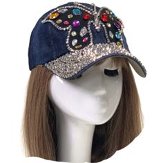 Apparel & Accessories > Clothing Accessories > Hats Trendy Snapback Baseball Cap With Rhinestones, Trendy Rhinestone Snapback Baseball Cap, Adjustable Summer Hats With Bling, Adjustable Baseball Cap With Bling, Rhinestone Baseball Cap One Size, Casual Adjustable Baseball Cap With Rhinestones, Rhinestone Embellished One Size Baseball Cap, Trendy Summer Hats With Rhinestones, Casual Cap With Rhinestones