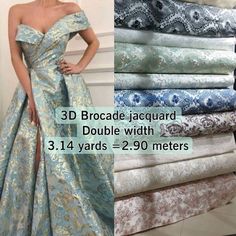 21 Colors 3d Brocade Jacquard Fabrics 3d Texture Rose Brocade Fabric Silver Flowers Fabrics Floral Jacquard Fabric Width 59 Inc Jacquard - Etsy South Africa Jacquard Prom Dress, Brocade Material Fabrics, Floral Jacquard Dress, Jacquard Dress Design, Brocade Fabric Dresses, Brocade Dress Modern, Brocade Wedding Dress, Jacquard Fabric Dress, Simple Weaving