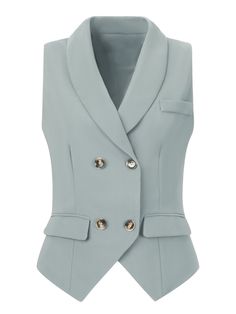 Shop Allegra K for waistcoat lapel collar dressy versatile racerback suit vest you are looking for, get more women's vests for yourelf. Order now! Free Returns! Fitted Vest Outerwear For Office, Spring Business Blazer With Vest, Womens Suit Vest, Waistcoat Suit, Womens Tailored Suit, Dressy Vest, Skirt And Top Dress, Shorts Skirts, Business Formal