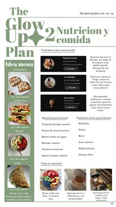 The glow up plan 2 nutricion y comida The Glow Up Plan, Glow Up Plan, Glow Up, The Glow Up, Homemade Beauty Tips, Glow Up Tips, The Glow, Nutrition Tips, Kitchen Recipes