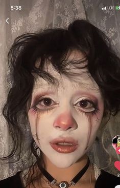 Clown Makeup Creepy, Makeup Looks Asian, Grace Foster, Makeup Douyin, Douyin Makeup, Alt Makeup