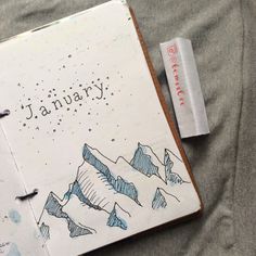 an open notebook with the words january written on it