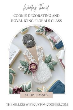 cookie decorating and royal icing florals class at the lilar's sweets