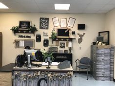 the office is clean and ready for customers to use