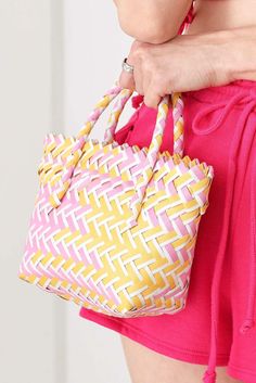 Basket Wave Handbag - Tasha Apparel Wholesale Casual Striped Woven Straw Bag, Spring Beach Striped Bags, Spring Striped Beach Bags, Striped Bags For Spring Beach Outings, Playful Bags For Everyday Use In Spring, Playful Shoulder Bag For Everyday Use In Spring, Playful Spring Bag For Everyday Use, Playful Bag For Everyday Use In Spring, Playful Everyday Bag For Spring