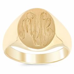 Womens Signet Rings Solid Back in 14kt Gold Personalized Oval Signet Ring For Formal Occasions, Formal Customizable Oval Signet Ring, Gold-plated Signet Ring For Formal Occasions, Oval Fine Jewelry Signet Ring, Tarnish Resistant, Formal Gold Plated Signet Ring, Tarnish Resistant, Oval Signet Ring, Shop Till You Drop, Silver Signet Ring, Monogram Ring