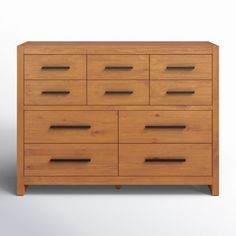 an image of a wooden dresser with drawers