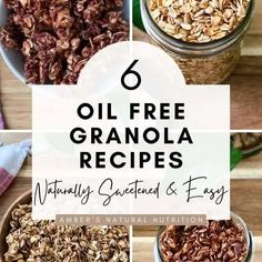 These six sugar free and oil free granola recipes are naturally sweetened with dates, honey, or maple syrup and then baked in the oven or air fryer for perfectly crunchy oil-free granola. I was inspired to create all of these healthy granola recipes that are oil free and refined sugar free, as the combination of processed oils and refined sugar are among the worst foods for people with diabetes. Healthy Granola Recipes, Oil Free Granola, Vegetarian Broccoli Salad, Foods High In Magnesium, Healthy Broccoli Salad, Granola Recipe Healthy