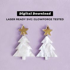 "Get All My Files for $10/Month + All Files I Make in the Future: https://www.patreon.com/VicTacToe ◈ Christmas Tree Acrylic Earrings File - Digital Download ◈ Download the file and then make earrings with your laser cutter! THIS IS A DIGITAL DOWNLOAD. NO PHYSICAL ITEM WILL BE SHIPPED. DOWNLOAD INCLUDES: * SVG File * A directions file and a suggested material & Glowforge settings file * Info for where I purchased acrylic to make these earrings Earring Specs: Acrylic pieces top to bottom: 1.3\" w Glowforge Earrings Acrylic, 3d Printed Christmas Earrings, Laser Cut Christmas Earrings, Laser Cut Acrylic Earrings, Acrylic Christmas Earrings, Glowforge Acrylic Projects, Laser Cut Earrings Acrylics, Glowforge Earrings, Acrylic Earrings Laser Cut