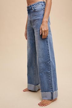 All the style points you want and all the comfort you need. Upgrade your denim game with our 90s style cuffed jeans. Get the perfect fit with high rise and straight cut design, while enjoying full length coverage. 90'S STYLE HIGH RISE FULL LENGTH REGULAR STRAIGHT LEG RELAXED FIT CUFFED HEM DETAILED INSEAM: 32" (WITH CUFFED) Sizing, measurements approximate: Small: sizes 2-4 Medium: sizes 6-8 Large: 8-10 X-Large: 10-12 Fabric Contents 99.3%COTTON 0.7%SPANDEX Spring Break Outfit, Cuffed Jeans, 90s Style, Jumpsuit Shorts Rompers, Curve Dresses, Romper With Skirt, Odessa, New Arrival Dress, Cut Jeans