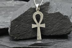 Ankh Cross Pendant made of Solid 925 Sterling Silver ☞ made to last.Matching Ring & Earrings - please ask meDetails:• Hammered Cross Pendant• Dimensions: Pendant Height 36mm, Width 17mm• Free Complimentary Chain• Solid 925 Sterling SilverSKU P-01302 Everyday Pendant, Egyptian Necklace, Hammered Necklace, Plastic Ring, Local Jewelry, Matching Rings, Solid 925 Sterling Silver, Cross Pendant, Precious Metals