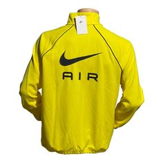 Nike Air Sportswear Tech Poly Knit Full-Zip Jacket DQ4221 765 Yellow Strike Sz M. Nike Air, Nike, Yellow, Knitting