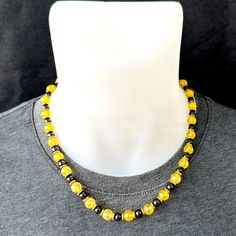 ► ► If you are looking for a November birthstone necklace, this product is for you! ► Size and details: ► ► Necklace Designed with stainless steel rope. Not parachute rope or fishing rod! It is extra durable and AAA quality. ► ► The necklace is designed with 6mm black Onyx stones, 8mm yellow citrine stones and 6mm Gold Hematite stones. ► ► ► Closing Type; Gold Closure Buckle ► ►The necklace has an adjustable chain. Extra chains will be added to purchased Orders. ► If you want this design to be d Adjustable Yellow Jewelry As A Gift, Adjustable Yellow Jewelry Gift, Yellow Beaded Necklace For Gift, Yellow Beaded Necklaces For Gifts, Amber Round Beads Crystal Necklace For Gift, Adjustable Amber Beaded Necklace As Gift, Adjustable Amber Beaded Necklaces As Gift, Yellow Spiritual Beaded Necklace For Gifts, Orange Gemstone Necklace