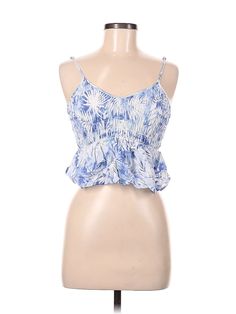 Ocean Drive Clothing Co. Sleeveless Top Size: Medium Blue Tops - used. No Fabric Content, Halter, | Ocean Drive Clothing Co. Sleeveless Top Blue Halter Tops - Used - Size Medium Vacation Sleeveless Camisole, Fitted Sleeveless Camisole For Vacation, Sleeveless Tops For Beach Season Day Out, Blue Summer Tank Top, Blue Camisole For Beach In Summer, Sleeveless Floral Print Crop Top For Beach, Blue Camisole For Beach Summer, Blue Camisole For Beach And Summer, Blue Sleeveless Camisole For Summer