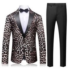 The leopard print is extracted from the animal, and the sexy leopard print is combined with the classic and stable Closure collar. Product Detail Material: 70% Polyester 30% Viscose Design One button & Leopard printed Package 1*Jacket Occasion Party / Homecoming / Red Carpet / Stage / Homecoming Dinner, Jungle Outfit, Red Carpet Party, Leopard Jacket, Lapel Blazer, Peak Lapel, Black Blazer, Black Blazers, Black Jacket