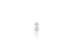 This Single Diamond Duo Earring is offered in 14K yellow and white gold. They are perfect for any secondary piercing hole. Can be special ordered in white or rose gold. Average carat weight 0.06 cts Approximate width: 0.12", height:0.25" Sold as a pair or single Minimalist White Gold Diamond Piercings, Minimalist White Gold Diamond Cartilage Earrings, White Gold Piercings With Diamond Accents, Classic White Gold Earrings With Diamond Eyes, 14k White Gold Piercings For Anniversary, White Gold Diamond Piercings With Round Cut, White Gold 14k Diamond Eyes Earrings, White Gold Sterling Silver Piercings With Diamond Accents, 14k White Gold Earrings With Diamond Eyes