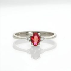 Ruby Diamond Ring, 14K Gold Ruby Ring, Ruby Engagement Ring, July Birthstone Ring, Valentine's Day Gift for Her, Dainty Ruby Ring - Etsy Oval Lab-created Ruby Fine Jewelry For Wedding, Oval Lab-created Ruby Wedding Jewelry, Oval Ruby Ring With Brilliant Cut For Gift, Oval Ruby Ring With Brilliant Cut As Gift, Oval Ring With Lab-created Ruby And Accent Stones, Oval Ruby Ring In White Gold For Gift, Oval Ruby Ring For Promise, Oval Lab-created Ruby Diamond Ring In Fine Jewelry Style, White Gold Ruby Ring With Accent Stones, Oval Shaped