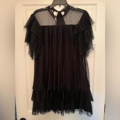 Never Worn. Great Condition. No Flaws Gothic Summer Dress For Date Night, Gothic Mini Dress With Ruffles For Evening, Gothic Summer Evening Mini Dress, Gothic Mini Dress For Summer Evening, Summer Evening Gothic Mini Dress, Spring Gothic Party Dress, Gothic Spring Mini Dress For Evening, Gothic Mini Dress For Spring Evening, Sheer Gothic Dress For Night Out