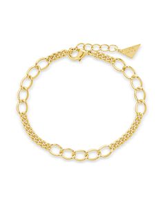 Love unique links? This bracelet features both wide and narrow chain links, creating a look that's truly one of a kind! Wear this gorgeous accessory in gold or silver tone. Materials: 14K gold or rhodium plated brass Features: Measures 6.5" with 1" extender, 0.2" width, Lead & Nickel free, lobster clasp Chunky Chain Oval Link Bracelet, Modern Link Chain Bracelet With Chunky Chain, Modern Chunky Chain Link Bracelet, Modern Cuban Link Bracelet With Chunky Chain, Modern Chunky Cuban Link Bracelet, Modern Adjustable Chain Link Bracelet, Everyday Metal Chain Bracelet With Chunky Chain, Everyday Metal Chunky Chain Bracelet, Chic Metal Paperclip Chain Bracelet