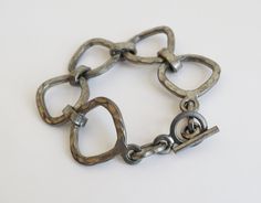 "Diameter 3 cm - 1,18\" Chain length 21 cm - 8,26\" Very good vintage condition" Vintage Oxidized Metal Jewelry, Adjustable Antique Silver Jewelry, Antique Silver Oxidized Metal Jewelry, Vintage Link Metal Jewelry, Antique Silver Metal Bracelets With Oxidized Finish, Nickel Free Vintage Sterling Silver Bracelet, Rustic Silver Bracelet Jewelry, Silver Metal Bracelets With Antique Finish, Antique Finish Silver Metal Bracelets