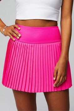 Hot Shot Pleated Skirt Fabletics pink female Activewear >> Womens >> Bottoms >> Skirts regular Everyday/Tennis Hidden Pockets/Moisture-Wicking Preppy Tennis Outfit, Female Activewear, Pink Skirts, Tennis Outfit, Women's Sportswear, Hot Shots, Tennis Clothes, Pink Skirt, Pleated Mini Skirt