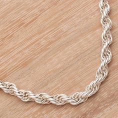 Sterling silver chain necklace, 'Spiral Shimmer' - Artisan Crafted Sterling Silver Chain Necklace from Bali (image 2b) Sterling Silver Chain Necklace, Silver Chain Necklace, Artisan Craft, Sterling Silver Chain, Sterling Silver Chains, Silver Chain, Bali, Silver Bracelet, Silver Tone