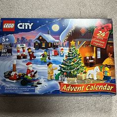 the lego city christmas calendar is in its box