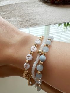 Mama Collection in Light Blue – Seb & Em Boutique Affordable Light Blue Beaded Bracelets For Jewelry Making, Artisan Bracelets, Beads Bracelet Design, Lighting Collections, Bracelet Designs, Infinity Bracelet, Diamond Bracelet, Gold Filled, Product Launch