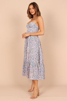 Women Summer Vacation Sleeveless Floral Cutout Tie Cami Maxi Dress - Multi-1,XL Sleeveless Sundress For Spring Brunch, Feminine Sleeveless Midi Dress For Beach, Sleeveless Sundress Maxi For Brunch, Sleeveless Sundress Maxi Dress For Brunch, Sundress Style Sleeveless Maxi Dress For Brunch, Summer Midi Sundress With Sweetheart Neckline, Fitted Sleeveless Floral Sundress, Casual Strapless Midi Dress For Garden Party, Feminine Sleeveless Dress With Spaghetti Straps For Garden Party