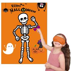 PRICES MAY VARY. PIN THE BOW TIE ON THE MR.BONES PACKAGE INCLUDED: 1 PCS Pin The Bow Tie on the Mr. Bones Game poster, 24 PCS colorful bow tie, 1 PCS orange eye mask, 1 PCS Pin the Bow Tie on the Mr. Bones Game instructions, 1 PCS Halloween pin game poster cover, 8 PCS dot glues. Perfect for Halloween Party Games, Halloween Party Decorations, Halloween Birthday Party, Classroom Party Game BEST HALLOWEEN PARTY CHOICE: 21.5’’ x 27.5’’ large high gloss poster, can be used as home decoration, wall d Storm Halloween, Bones Game, Thanksgiving Birthday Parties, Classroom Party Games, Mr Bones, Birthday Party Games For Kids, Halloween Party Gifts, Games Kids, Halloween Pins