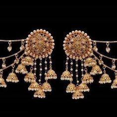 Kundan JewelleryKundan and pearl earrings indian Jewelery | Etsy Gold Chandelier Earrings With Latkans For Wedding, Elegant Jhumkas With Zari Work For Festivals, Elegant Festive Jhumkas With Gota Work, Elegant Jhumkas With Gota Work For Diwali, Elegant Chandelier Earrings With Gota Work For Wedding, Elegant Gold Bridal Earrings With Zari Work, Elegant Jhumkas With Gota Work For Parties, Gold Heavy Bridal Earrings For Festive Occasions, Festive Temple Jewelry Pearl Earrings With Latkans