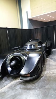 the batmobile is on display at the museum