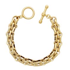 End Game Bracelet Gold Bracelet Swap Meet, Luxury Classic Bracelet With Hooks And Links, Luxury Timeless Bracelet With Box Clasp, Timeless Adjustable Chain Bracelet With Solid Links, Everyday Brass Oval Link Chain Bracelet, Everyday Oval Link Brass Chain Bracelet, Gold-tone Brass Bracelet With Solid Link Construction, Everyday Brass Chain Bracelet With Oval Links, Classic Matte Gold Bracelet