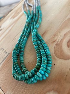 30in Stabalized Turquoise & Heishi Necklace Heishi Jewelry Necklaces, Turquoise Rope Necklace, Cheap Turquoise Heishi Beads Necklaces, Heishi Necklace Navajo, Heishi Necklace, Turquoise Jewelry, Turquoise, Turquoise Jewellery