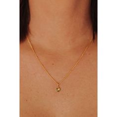 Our dainty Peridot necklace is part of our new Birthstone Necklace Collection! This beautiful, yet delicate necklace is made with top-quality chain, hardware, and stone. This custom August birthstone necklace is the perfect way to add a small amount of color and meaning to your every day look. Features: Available in 18k gold plated Sterling Silver 15.5" satellite chain + 2 inch extender (17.5 inch total length) Custom Peridot crystal Lobster claw closure Dainty Tiny Charm Necklace With Round Pendant, Dainty Tiny Round Pendant Charm Necklaces, Everyday Dainty Birthstone Necklace With Initial Pendant, Everyday Birthstone Necklace With Delicate Round Pendant, Dainty Everyday Birthstone Necklace With Initial Pendant, Delicate Birthstone Necklace With Adjustable Chain, Dainty Heart Pendant Birthstone Necklace, May Birthstone Charm Necklace With Round Pendant, Dainty Everyday Birthstone Pendant Necklace