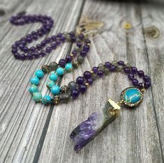 Beaded Gifts, Military Jewelry, Magical Nature, Aluminum Earrings, Treasure Jewelry, Mala Bead Necklace, Amethyst Crystals, Special Necklace, Bead Necklaces