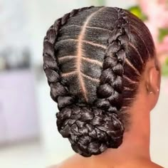 Natural Updos For Black Women Wedding, Braided Fancy Hairstyles, Natural Hair Pieces For Black Women, Milkmaid Braid Black Women, Adult Braids Hairstyles Black Women, 2 Feed In Braids Cornrows, Crown Braids For Black Women, Natural Hair Plaits Hairstyles, Simple Braids For Black Women