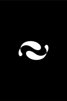 the letter s is made up of two white letters on black background, and it appears to be an oval shape