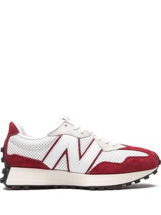 New Balance Sneaker, Panel Design, Brooks Sneaker, White Shop, Sneakers White, Panel Siding, Patch Logo, Red Leather, New Balance