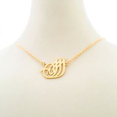 This necklace is a piece of our new collection of Allah necklace made from sterling silver and 14k gold. The collection includes different designs that suit all tastes Kufi/calligraphy, heart/rectangle/triangle shapes, tiny/big sizes. Here is the link for the full collection: https://etsy.me/2Swd0lPAll the designs can be made as necklace, bracelet, and earrings. If you also want a complete set that includes a necklace, a bracelet and earrings please get in touch with us. We accept custom orders! Gold Sterling Silver Charm Necklace With Custom Name, Custom Name Gold Plated Pendant Jewelry, Symbolic Gold Jewelry With Name Detail, Gold Initials Jewelry As A Gift For Mom, Symbolic Gold Name Necklaces, Symbolic Gold Name Necklace, Gold Minimalist Initial Pendant Necklace, Handmade Yellow Gold Necklace For Personalized Gift, Handmade 14k Gold Jewelry For Mom