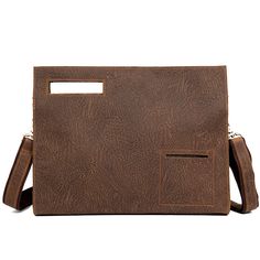 Specifications: Fabric material: Cowhide Internal material: High-density polyester cotton External dimension: 35cm wide/27cm high/5cm thick Product color: Dark brown, light brown Internal capacity: Can hold 10-inch ipad, mobile phone, wallet, certificate, etc Structure design: Zipper hidden bag, zipper outer bag, mobile phone bag, camera bag Package list: Leather Handbag ﾠ* 1 Modern Brown Shoulder Bag With Cell Phone Pocket, Brown Satchel With Luggage Sleeve For Daily Use, Brown Rectangular Shoulder Bag, Modern Brown Shoulder Bag With Mobile Phone Bag, Modern Brown Shoulder Bag With Mobile Phone Holder, Everyday Brown Laptop Bag, Everyday Brown Rectangular Laptop Bag, Brown Rectangular Satchel With Mobile Phone Bag, Brown Satchel Laptop Bag For Daily Use