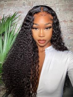 Curly Lace Frontal, Curly Human Hair Wig, Deep Curly, Curly Wig, Types Of Curls, Lace Closure Wig, Bleached Hair