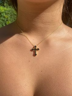 Sterling Silver 925 Two Sided Gothic Cross  Includes Black Plating And CZ Setting *Flip the necklace to wear both styles!* Gothic Cross, Gothic Crosses, Cross Pendant Necklace, Gothic Jewelry, Necklace Sterling Silver, 925 Jewelry, Pricing Jewelry, Cross Pendant, Silver 925