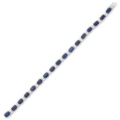 Blue Sapphire and Diamond bracelet in 18K Gold. It has a perfect octagon cut gemstone to make you stand out on any occasion or an event. A tennis bracelet is an essential piece of jewelry when it comes to your wedding day. The sleek and elegant style complements the attire beautifully, whether it's the bride wearing it herself, or as a gift to her bridesmaids to wear on the D’day.  Bracelets are worn to enhance the look. Women love to look good. It is common to see a woman rocking a lovely gold bracelet on her wrist. A gold gemstone bracelet is the ultimate statement piece for every stylish woman.  PRODUCT DETAILS :-  > Material - 18K Solid White Gold > Gemstone - Blue Sapphire  > Stone Weight - 17.85 ct > Stone Shape - Octagon  > Stone Pcs - 17  > Stone Size - 7 x 5 mm > Diamond Weight - Formal Bracelets With Emerald Cut Gemstones, Fine Jewelry Rectangular Tennis Bracelet With Jubilee Design, White Gold Rectangular Fine Jewelry Bracelets, Formal Gemstone Bracelet With Baguette Cut, Formal Rectangular Bracelet In Fine Jewelry Style, Fine Jewelry Rectangular Bracelet For Formal Occasions, Rectangular Bracelet For Formal Occasions, Fine Jewelry, Formal Fine Jewelry Rectangular Bracelet, Baguette Cut Gemstone Bracelet For Formal Occasions