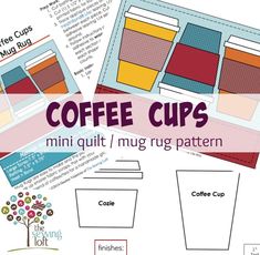 coffee cups are shown with instructions to make them