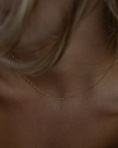 Dainty is the name, everyday wear is the game. Made in solid 14k gold, The Mini Bead Chain is the perfect for anyone that loves a minimal, clean look. Fine Gold Chain Necklace, Minimilastic Jewelry, Gold Chain Dainty, Simplistic Gold Jewelry, Gold Necklace Aesthetic Simple, Dainty Gold Chain Necklace, Minimal Gold Jewelry Aesthetic, Small Dainty Jewelry, Simplistic Jewelry Aesthetic