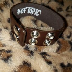 I Have One Hot Topic Cuff Bracelet Dark Brown Leather M/L Unisex, Nwot. Some Minor Little Dents From Being In Storage But Never Worn. Snaps In Perfect Working Order. Made Of 100% Genuine Leather. Item Will Be Shipped In A Small Polymailer. Interested In Bundling Multiple Items? I'd Love To Help! Send Me A Message Before Checking Out To Save On Shipping Costs :-) Due To Seller Fees, Tax, And Shipping Costs I Will Not Offer Free Shipping And Prices Are Calculated Taking These Fees Into Considerati Claire Core, Summer Of Sam, Brown Leather Bracelet, Jewelry Lookbook, Emo Scene, Brown Silver, Dark Brown Leather, Fit Inspo, Piercing Jewelry