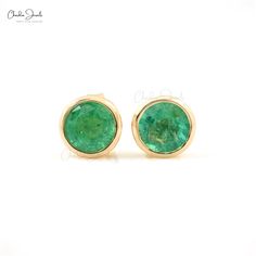 Description Natural Emerald 0.94Ct Oval cut Gemstone Solitaire Earrings 14k Real Gold Bezel Set Hallmarked Studs For Her Light weight Jewelry, Minimalist Jewelry, Fiance Gift, Light Weight Jewelry, Round Cut Earrings, Solitaire Earrings, Handmade Earrings, Gemstone Earring For Her, Birthday Gift, Fine Jewelry, May Birthstone For Women's, 14k Hallmark Earrings, Minimalist Jewelry For Women's Product Details SKU CJ-E-1187-EM-YG-NP Metal 14K Solid Yellow Gold Closing mechanism Push Back Product dim Classic Green Everyday Jewelry, Green 14k Gold Jewelry With Bezel Setting, Green Bezel Set Jewelry For May Birthstone, Green Jewelry With Bezel Setting For May Birthstone, Classic Green Jewelry With Smooth Bezel, Elegant Emerald Earrings With Bezel Setting, Classic Green Earrings For May Birthstone, Classic Everyday Earrings For May Birthstone, Green Round Jewelry With Bezel Setting