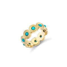 Gold & Turquoise Fluted Eternity Ring – Sydney Evan Layering Diamond Necklaces, Silver Ring Band, Turquoise Gold Ring, Eternity Ring Gold, Silver Diamond Ring, Sterling Silver Rings Bands, Sydney Evan, Stone Studs, Delicate Earrings